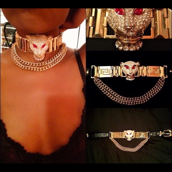 Hm Panther Choker With Crystal Crust 